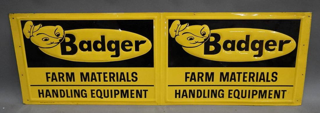 NOS Badger Farm Materials Metal Sign (1 of 4)