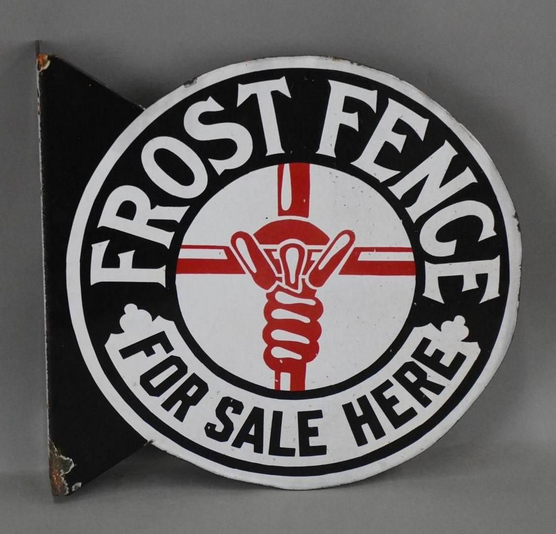 Frost Fence For Sale Here Porcelain Flange Sign (TAC) (1 of 5)