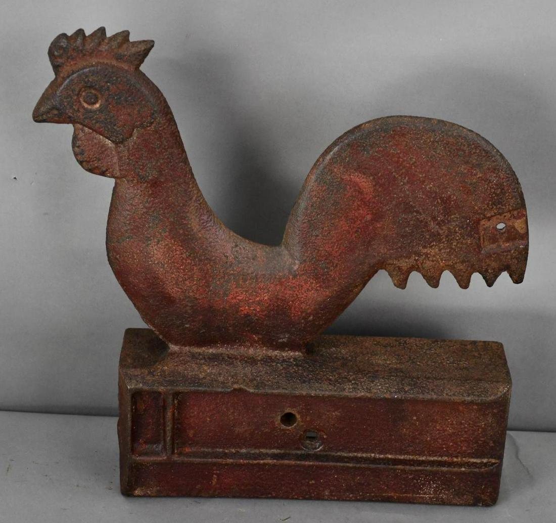 Hummer Cast Iron Rooster Windmill Weight (1 of 5)