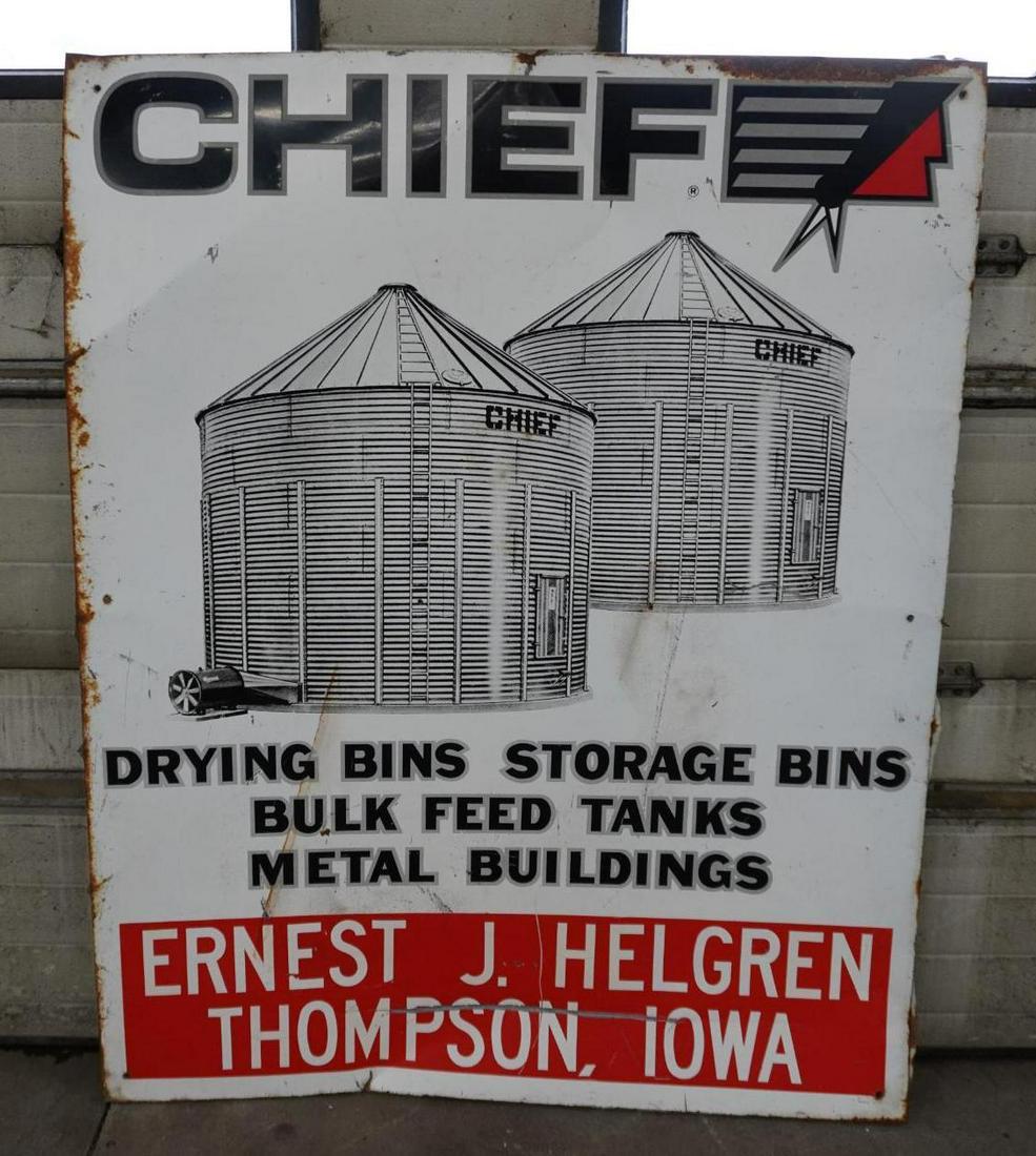 Cheif Grain Bin Metal Sign (1 of 5)