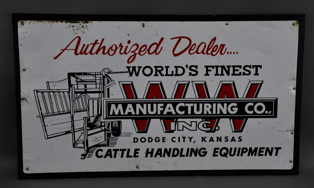 W.W. Manufacturing Cattle Handling Equipment Metal Sign (TAC) (1 of 4)