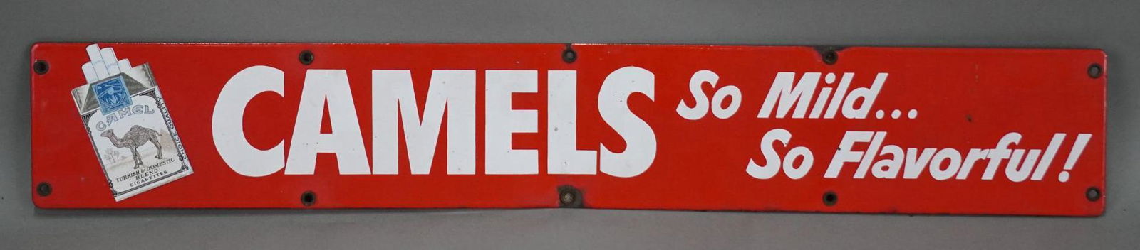 Camel (Cigarette) So Mild So Flavorful Porcelain Sign (TAC) (1 of 3)