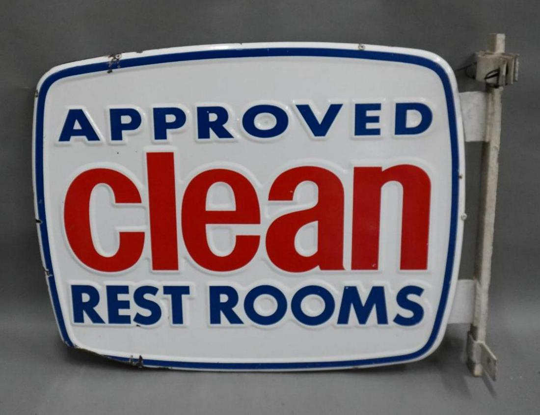 Approved Clean Rest Rooms Porcelain Sign (TAC) (1 of 8)