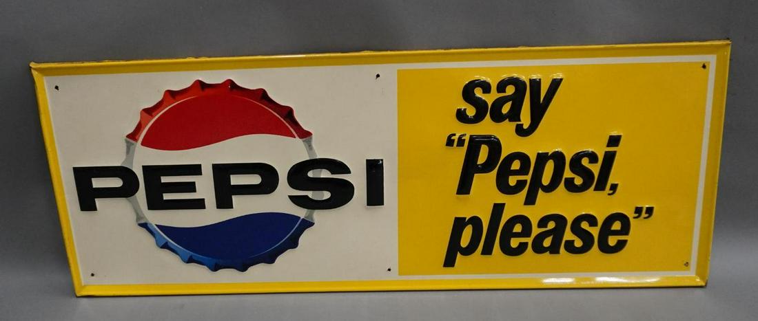 Pepsi-Cola "say pepsi please" Metal Sign (TAC) (1 of 5)