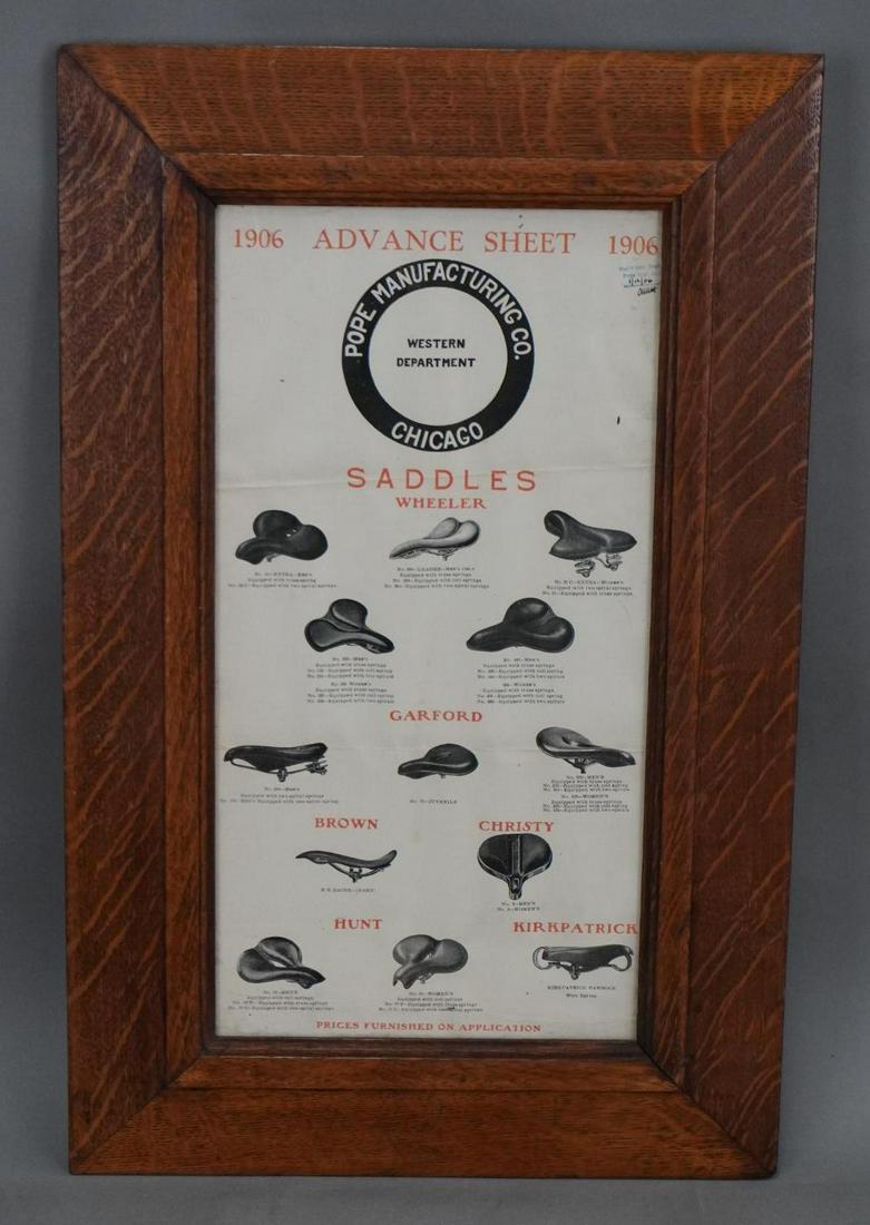 1906 Pope Saddlers Wheelers (Motorcycle/Bicycle Seats) Paper Advertising (1 of 4)