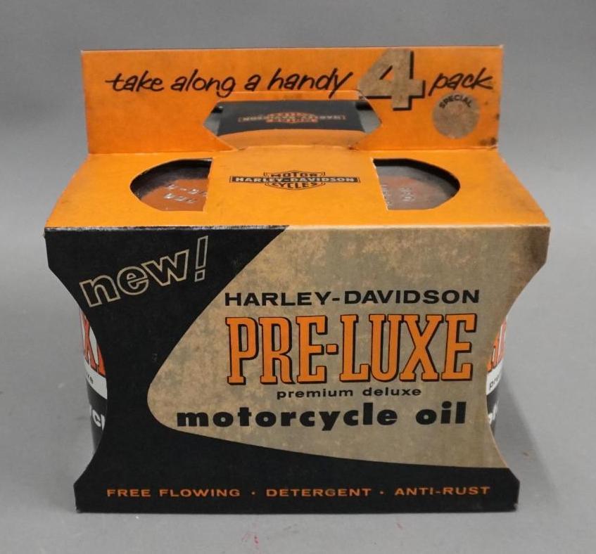 NOS Case of 4 Harley Davidson Pre-Luxe Metal Cans (1 of 5)