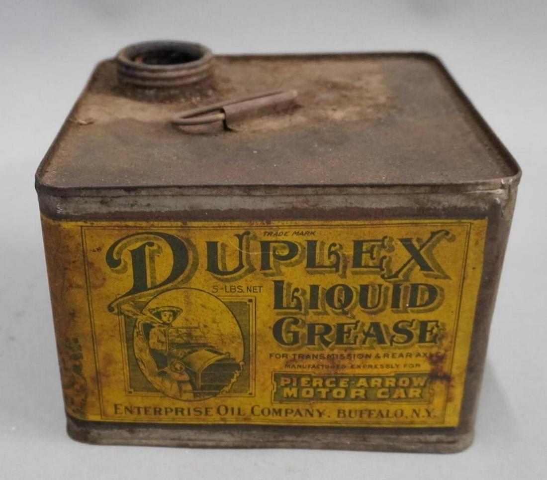 Early Duplex Liguid Grease Metal Can for Pierce Arrow Cars (1 of 6)