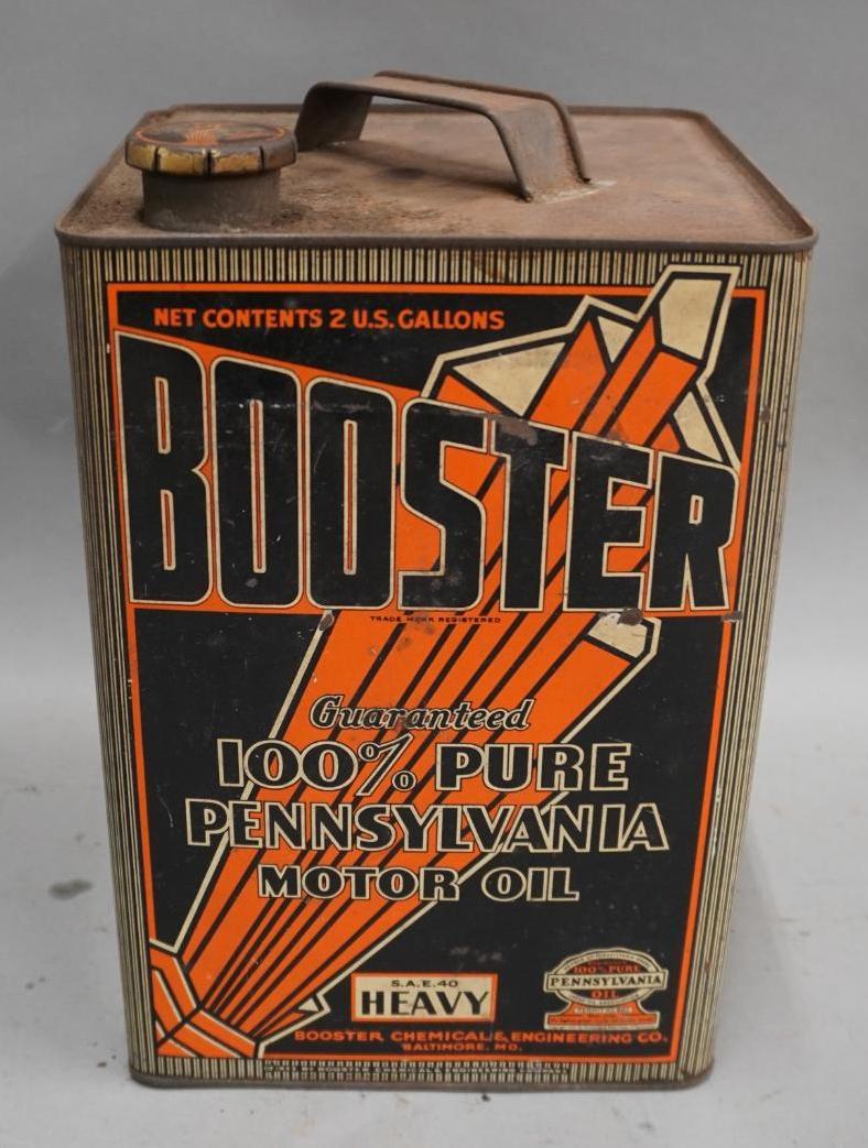 Booster Motor Oil 2 Gallon Metal Can (1 of 6)