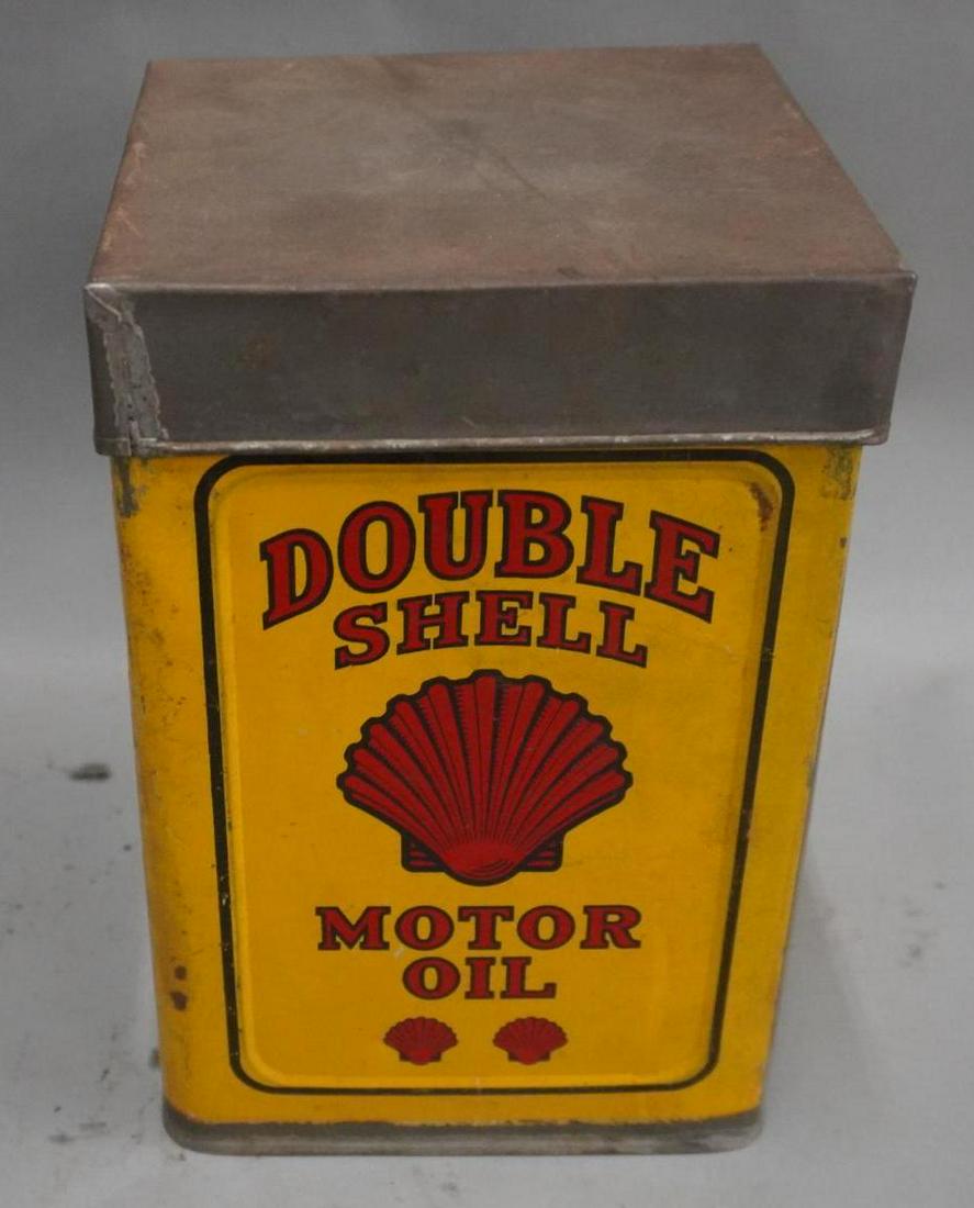 Double Shell Motor Oil 1 Gallon Metal Can (1 of 7)