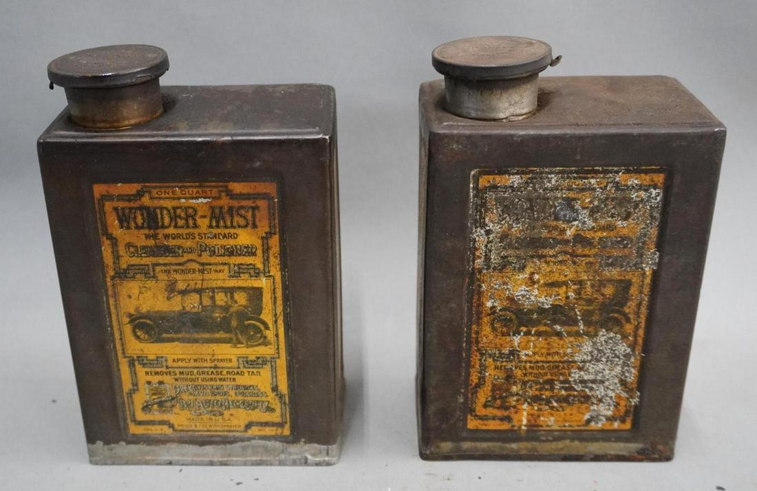 Lot of 2 Wonder Mist w/ Car Graphics Metal Cans (1 of 8)