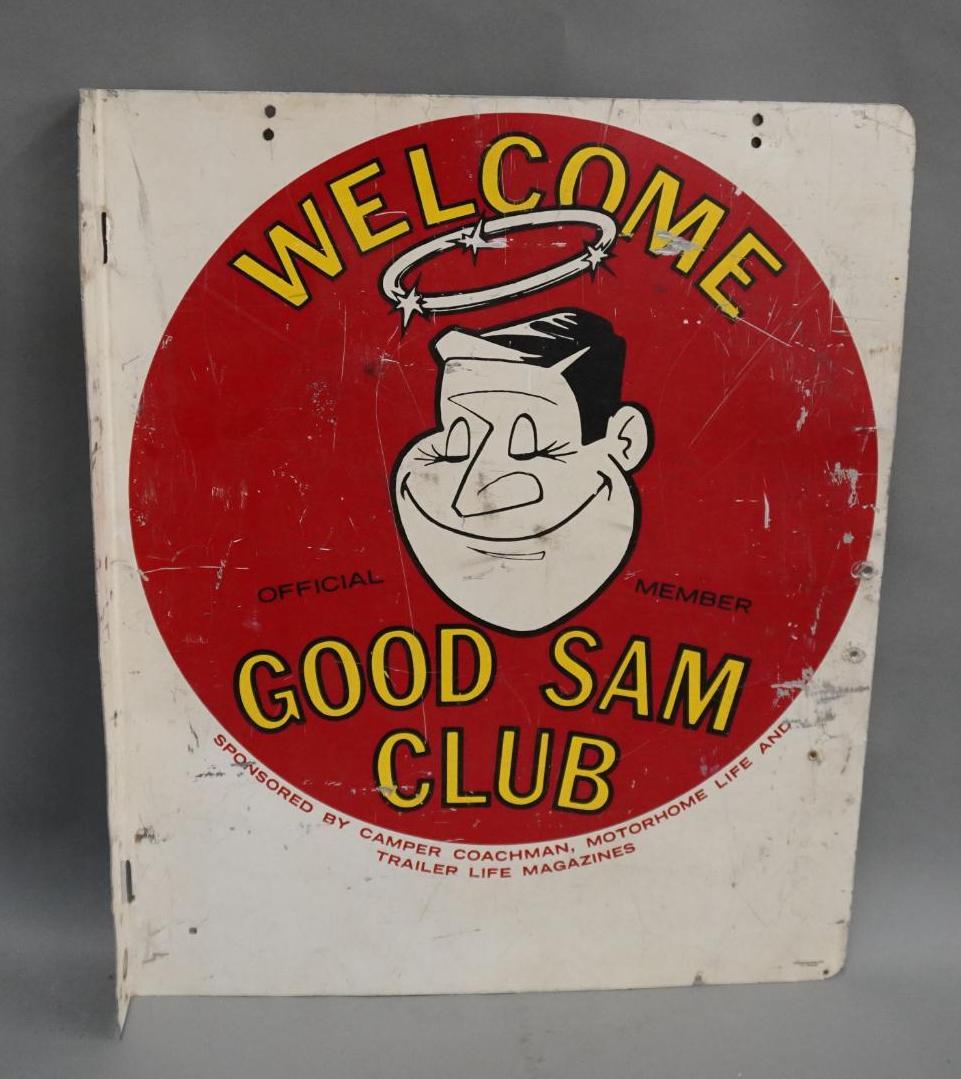 Good Sam Club Metal Flange Sign: rate 7, 24" x 20", Double Sided Metal Flange Sign, Good Graphic