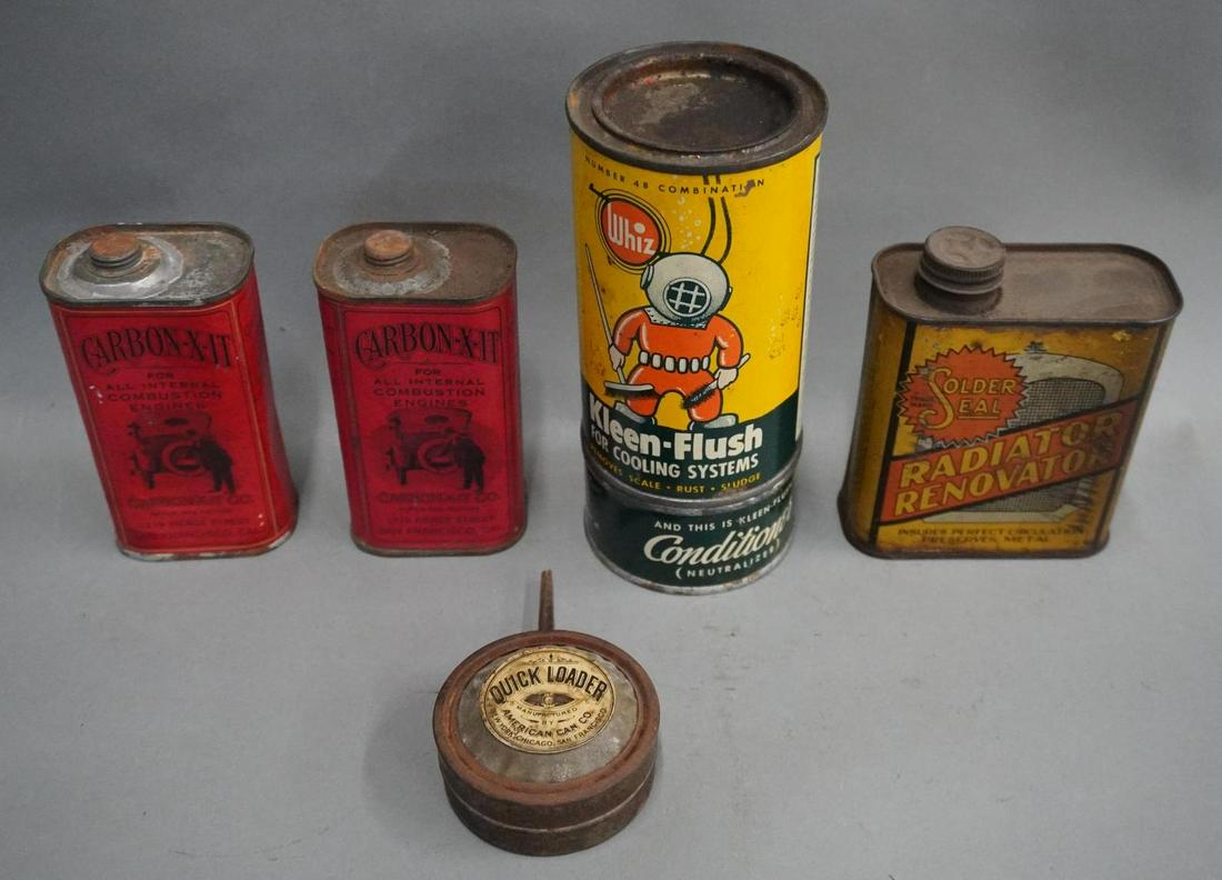 Lot of 5 Engine / Radiator Metal Cans (1 of 6)