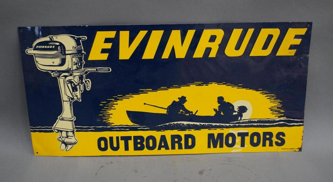 Evinrude Outboard Motors Repop Metal Sign (1 of 2)