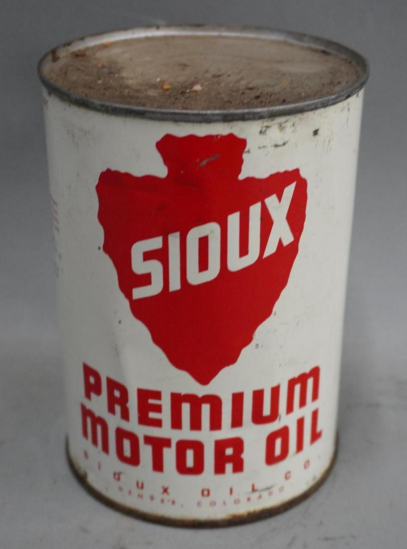 Sioux Motor Oil Quart Metal Can (1 of 4)