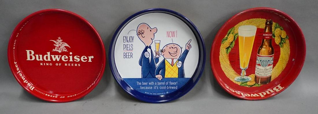 Lot of 3 Metal Beer Trays (1 of 5)