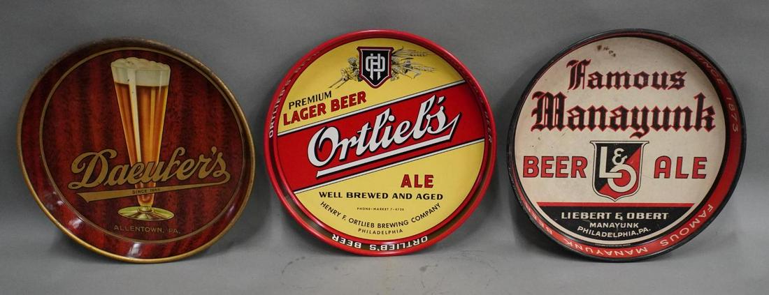 Lot of 3 Metal Beer Trays (1 of 5)