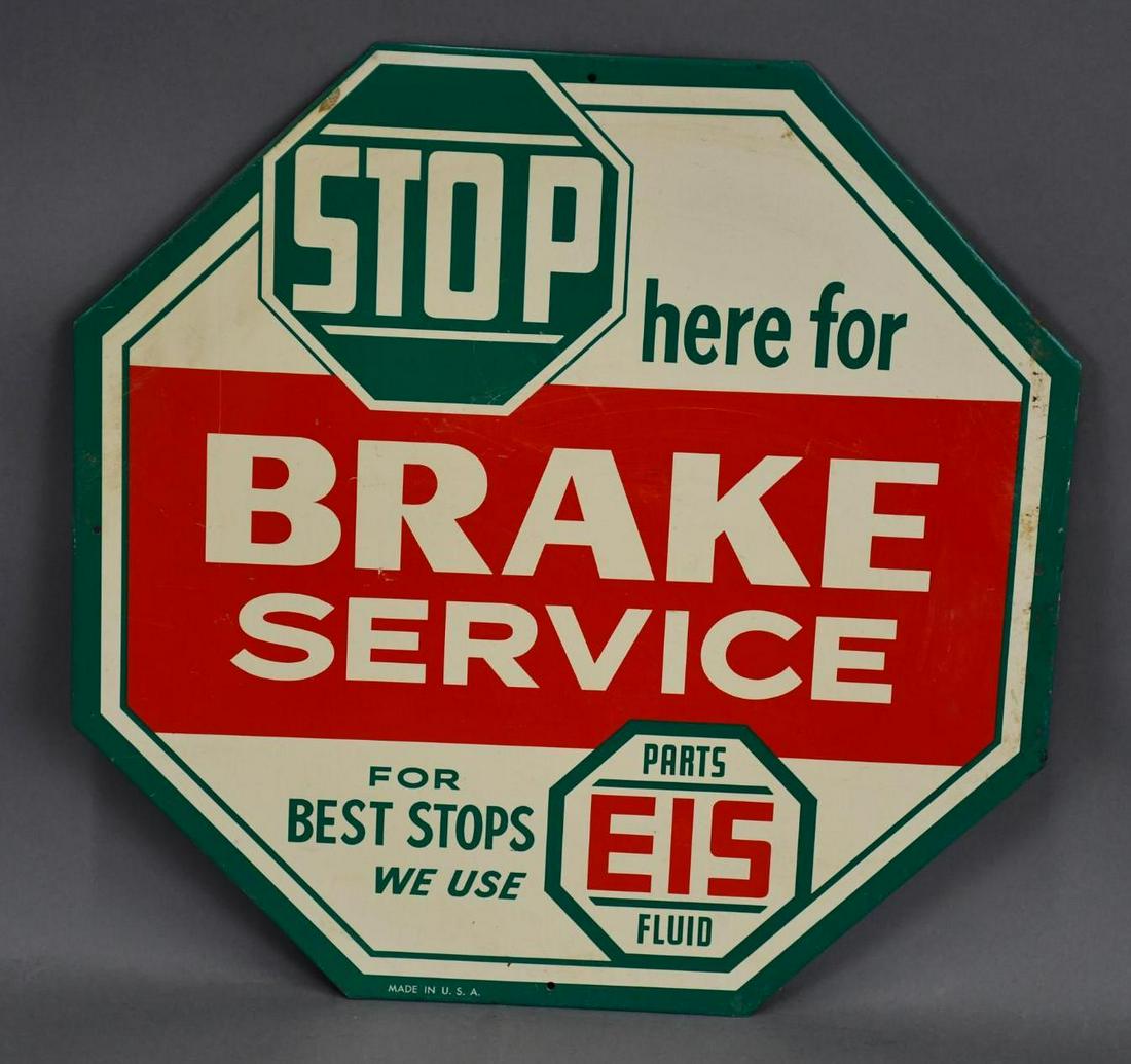 EIS "Stop Here For Brake Service" Metal Sign (TAC) (1 of 4)