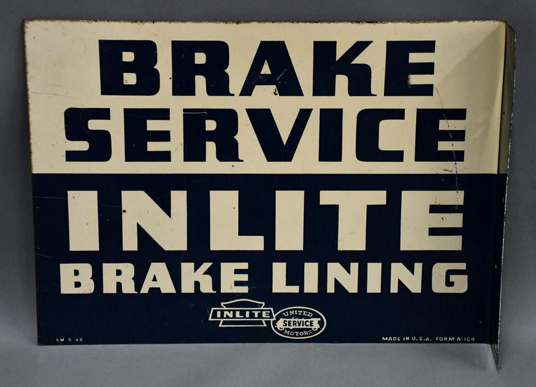 United Motor Service Brake Service Metal Flange Sign (TAC) (1 of 4)