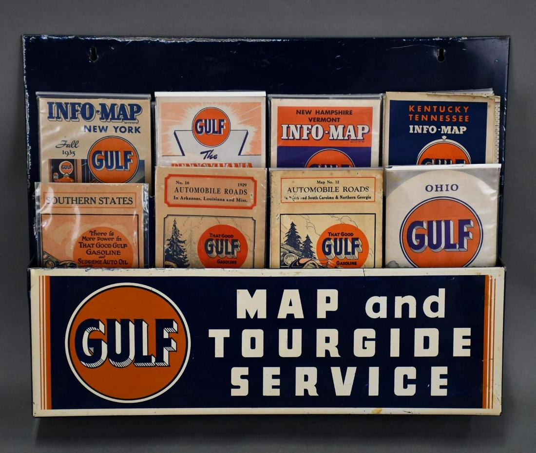 Gulf Map and Tourgide Service w/Logo Metal Map Display (TAC) (1 of 4)