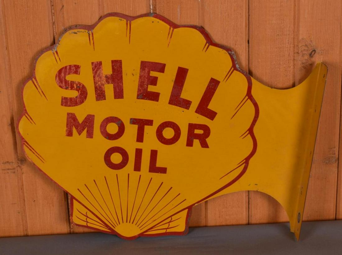Shell Motor Oil Di-Cut Metal Flange Sign (TAC) (1 of 5)