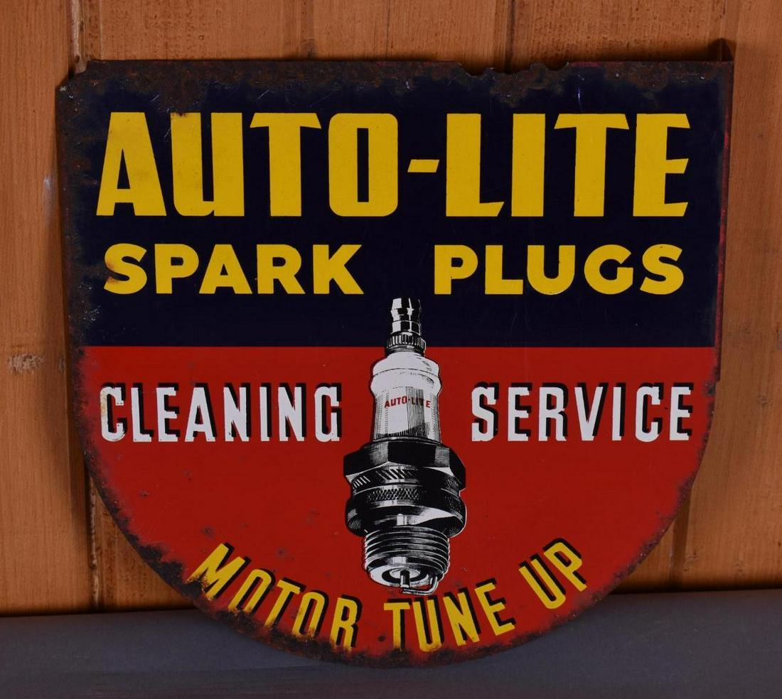 Auto-Lite Spark Plugs Metal Di-Cut Flange (1 of 4)