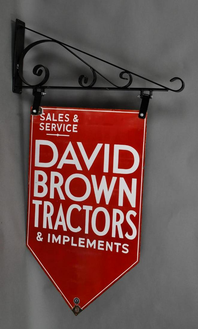 David Brown Tractors & Implements Sales & Service Porcelain Sign (TAC) (1 of 6)