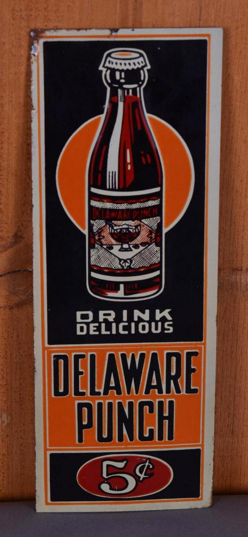 Drink Delaware Punch 5 Cent Metal Vertical Sign (TAC) (1 of 4)