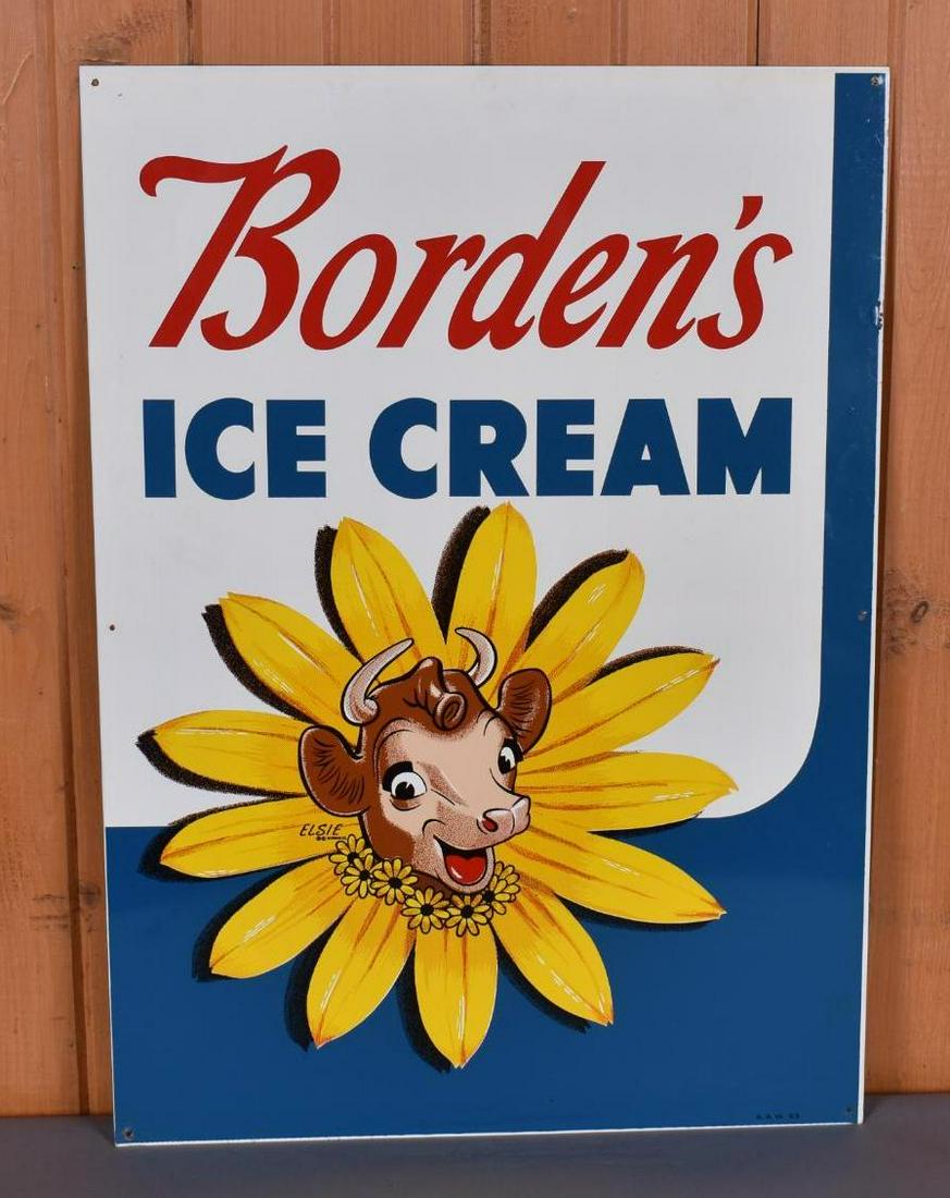 Borden's Ice Cream w/ Elsie Metal Sign (TAC) (1 of 6)