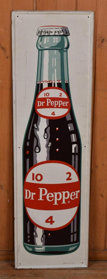 Dr. Pepper "10-2-4" w/Bottle Metal Sign (TAC) (1 of 4)