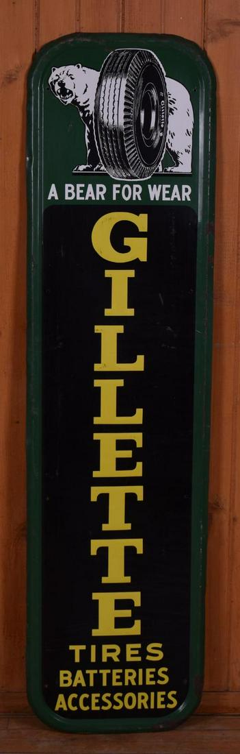 Gillette Tires & Batteries Metal Vertical Sign (TAC) (1 of 5)