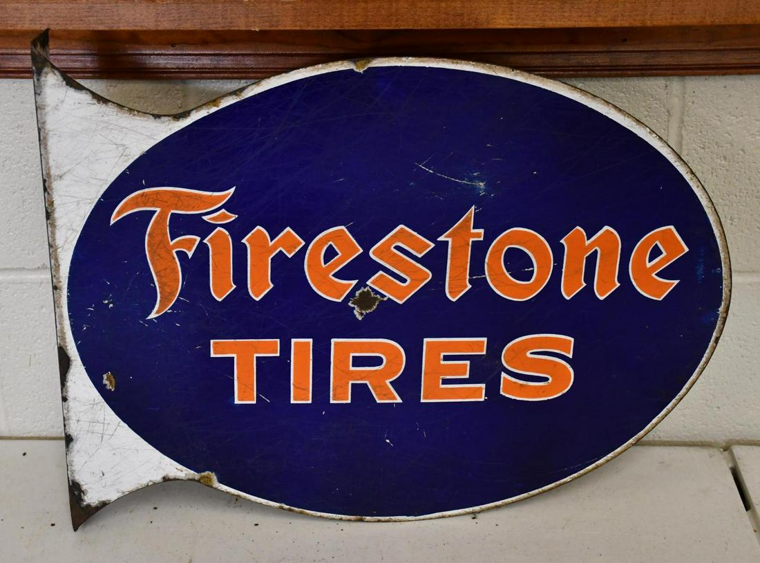 Firestone Tires Porcelain Flange Sign (TAC) (1 of 3)