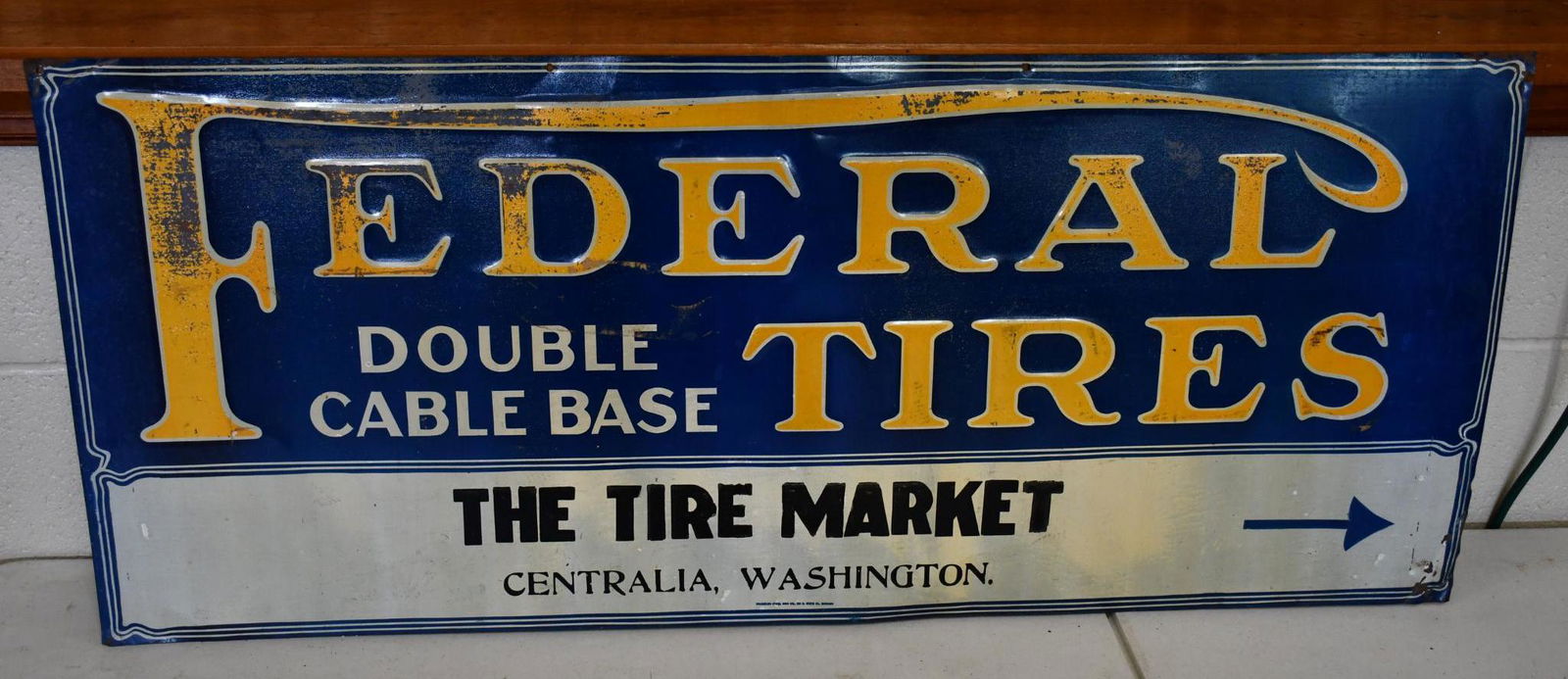 Federal Tires "Double Cable Base" Metal Sign (TAC) (1 of 5)