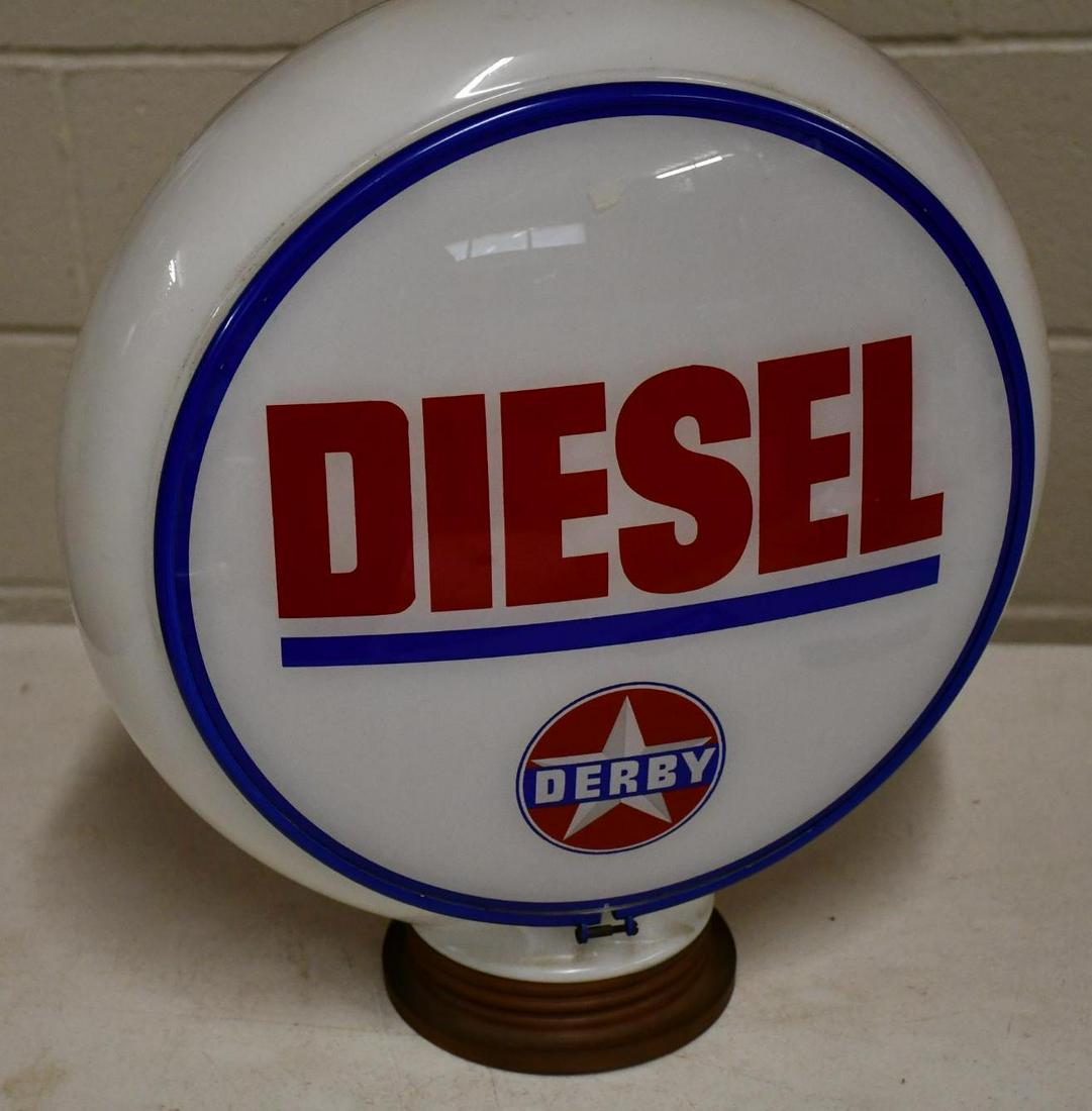 Derby Diesel w/Logo 13.25" Gill Globe Lenses on a Glass Gill Globe Body (1 of 6)