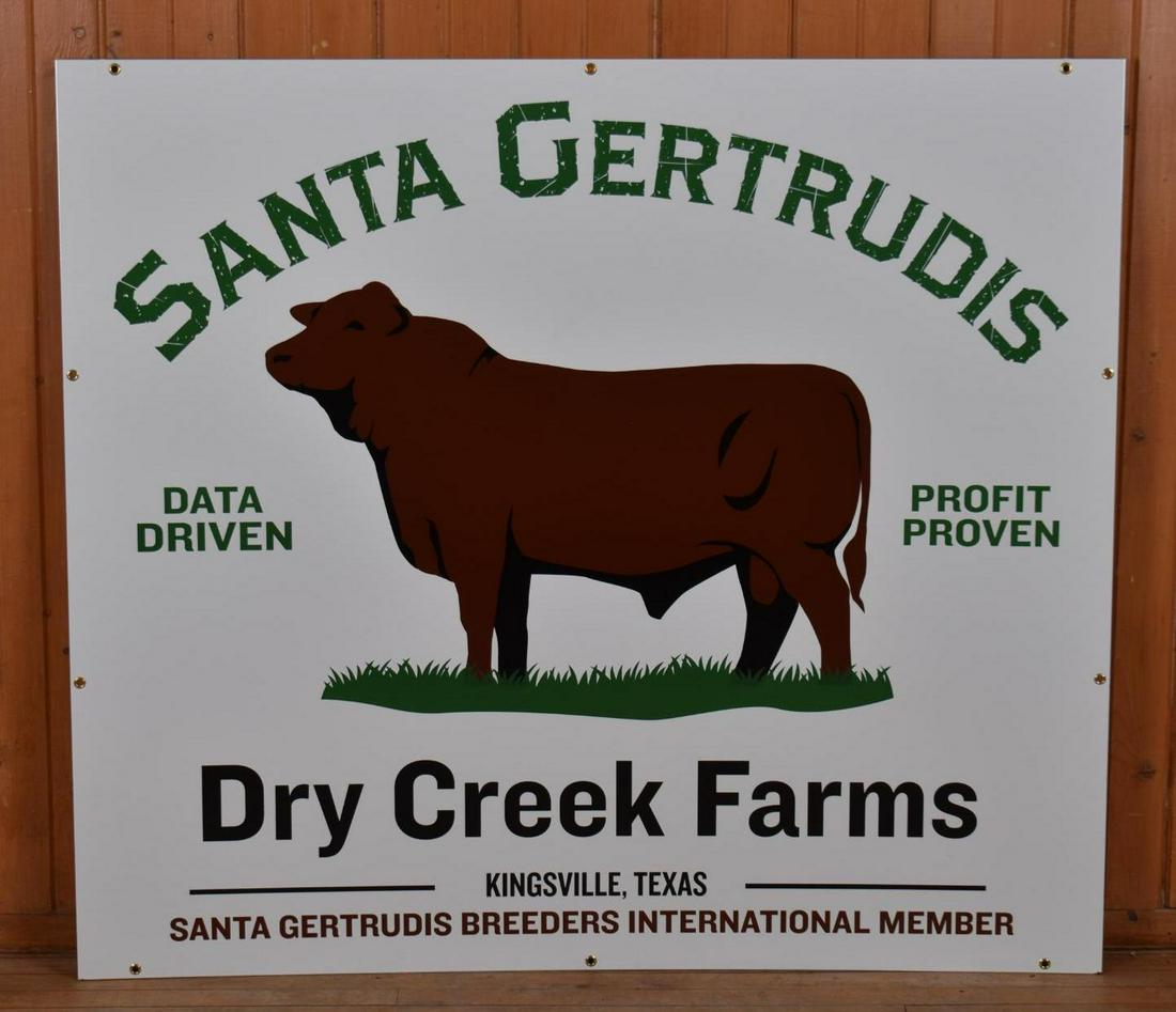 Santa Gertrudis Porcelain Cow Farm Sign (1 of 5)