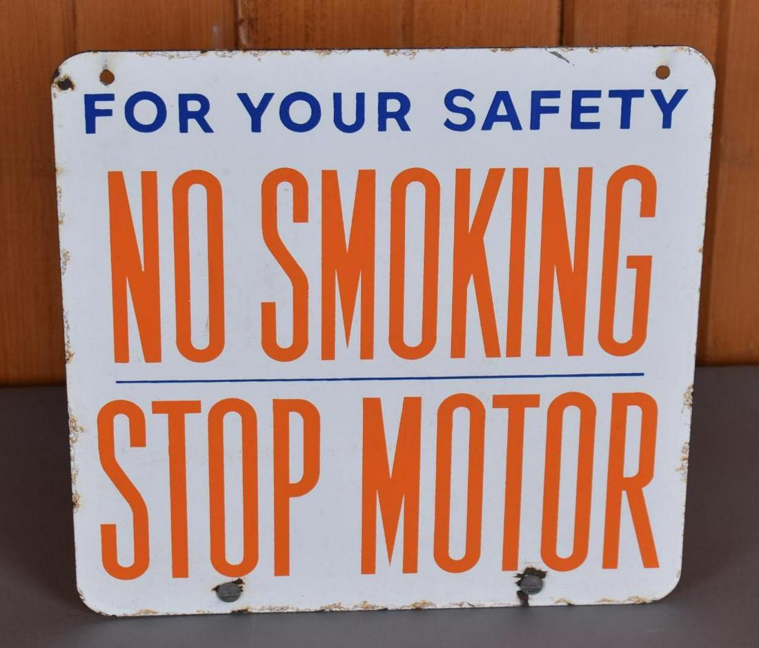(Union) No Smoking Porcelain Sign (1 of 2)