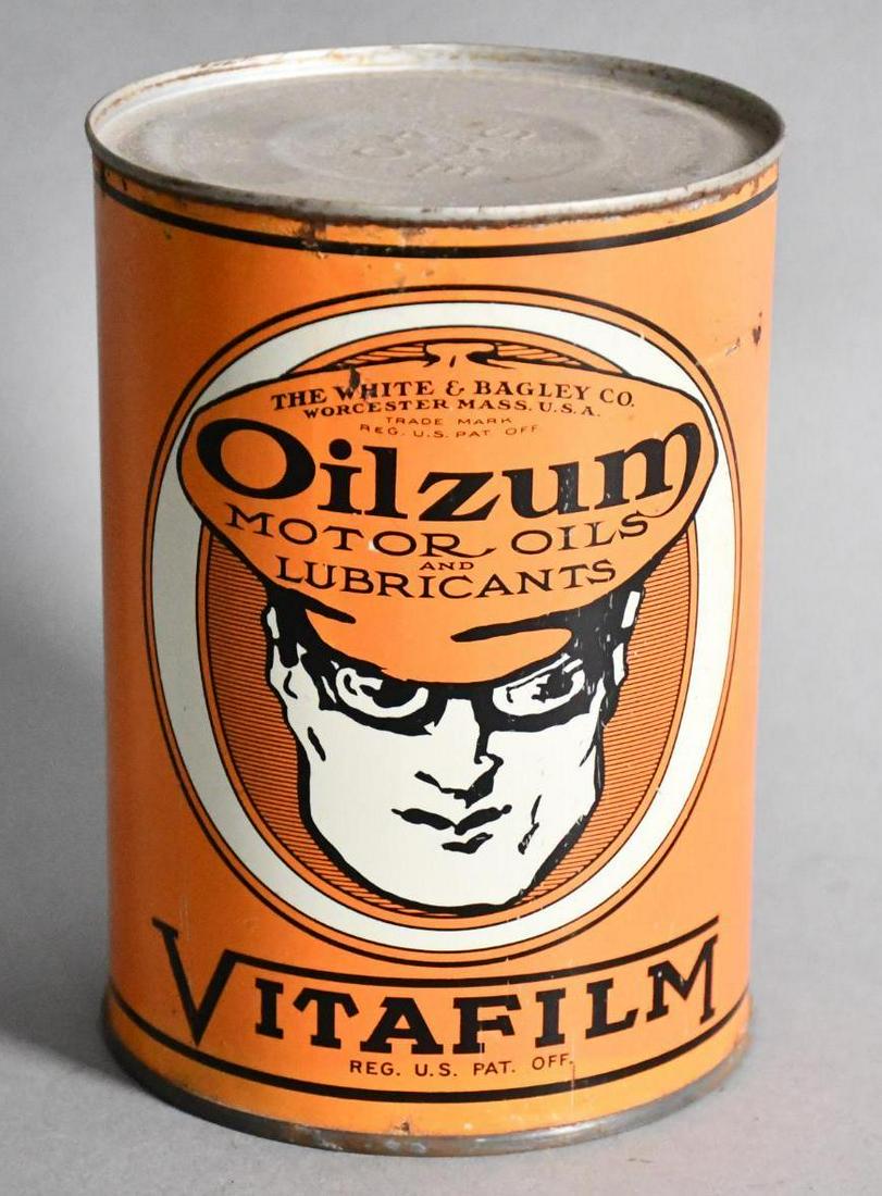 Oilzum Vitafilm w/Logo One Quart Round Metal Can (1 of 5)