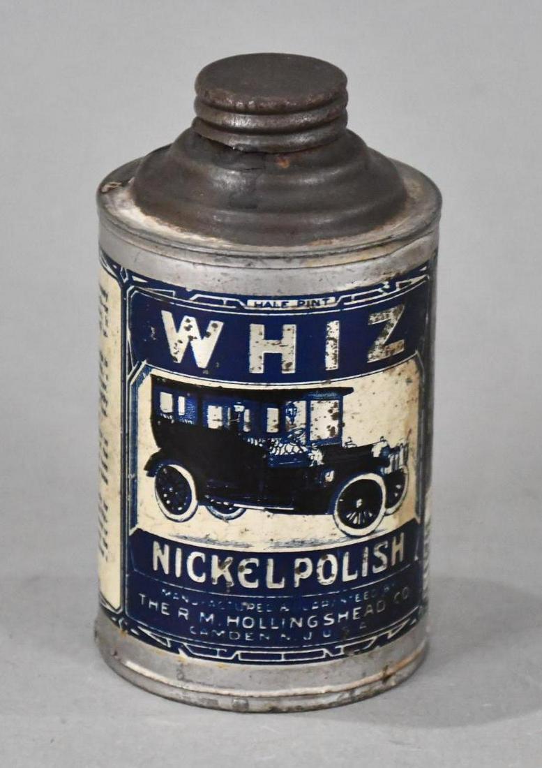 Whiz Nickel Polish w/Limousine Half Pint Round Cone Top Metal Can (1 of 4)