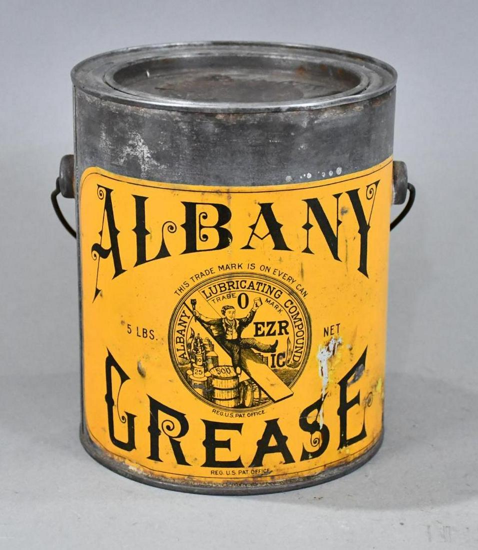 Albany Grease w/Logo Five Pound Round Metal Can w/Bail Handle (1 of 6)
