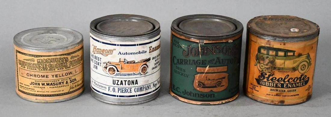 4-Different One Pint Metal Paint Cans (1 of 5)