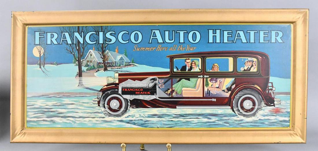 Francisco Auto Heater w/Graphics Metal Sign (TAC) (1 of 7)