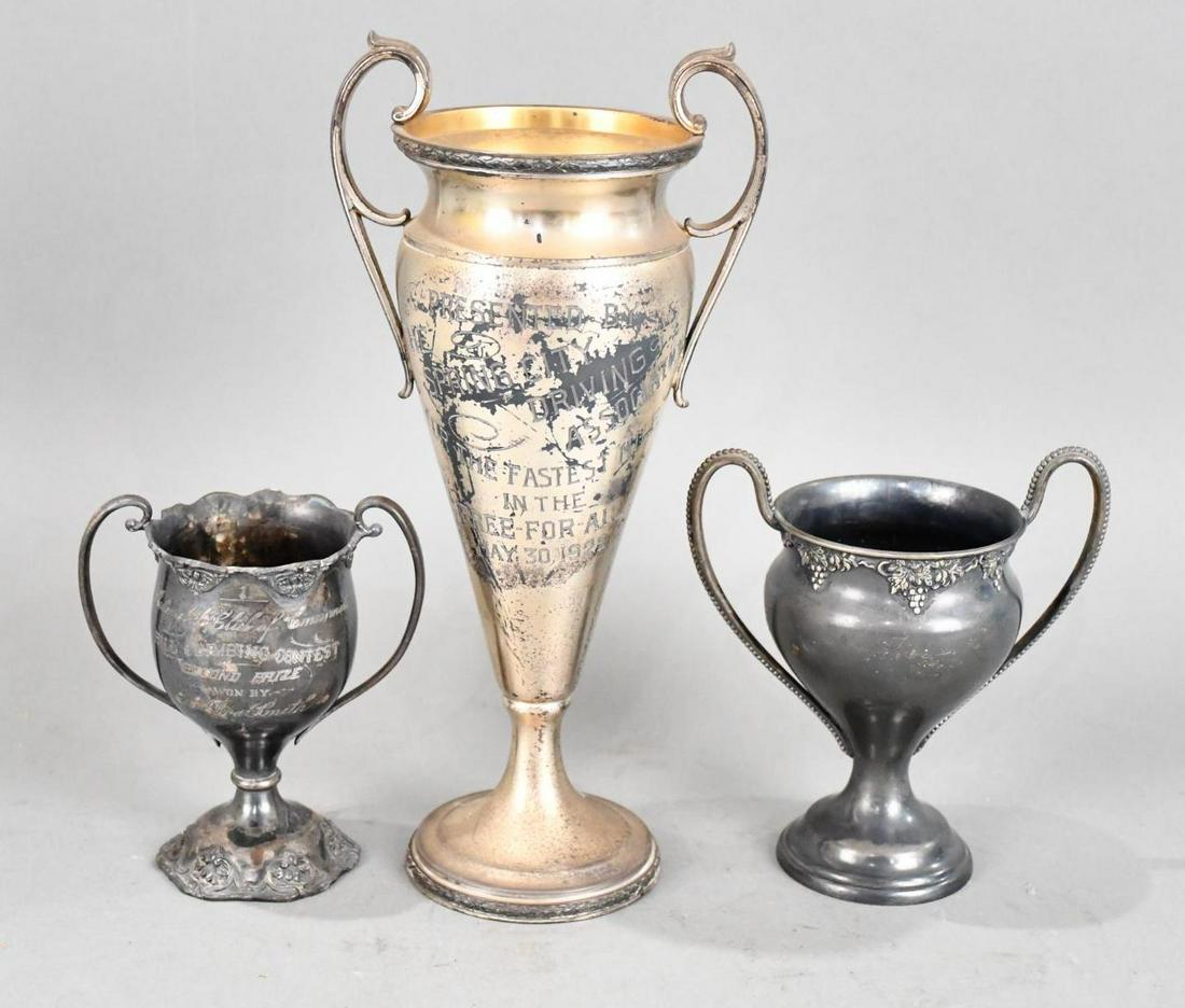 3-Silver Plated Driving Trophies (1 of 7)