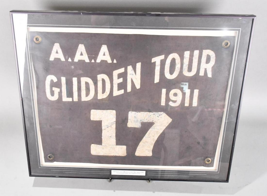 1911 A.A.A. Glidden Tour Banner for Car #17 a Metz Automobile (1 of 7)