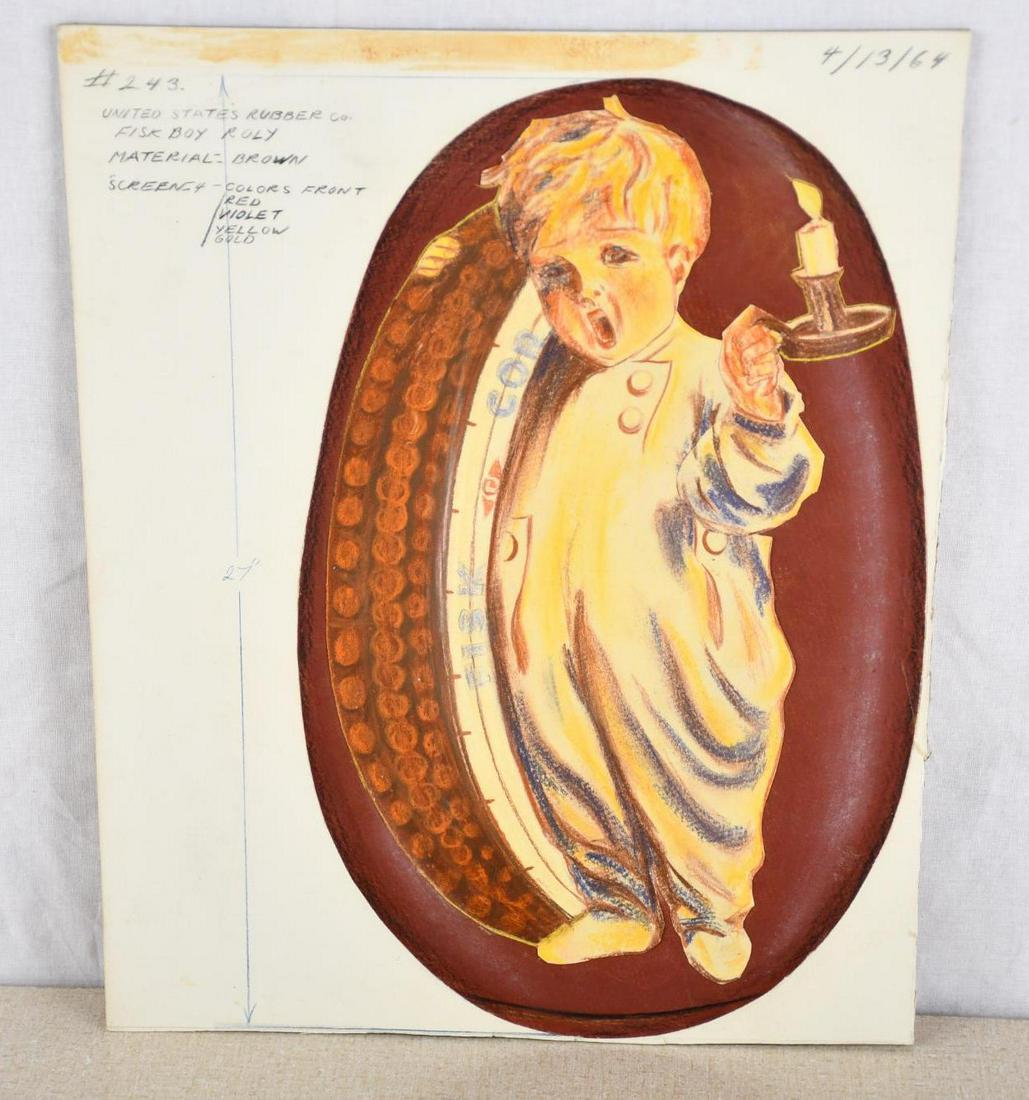 United States Rubber Co. Fisk Boy Original Art Work (1 of 4)