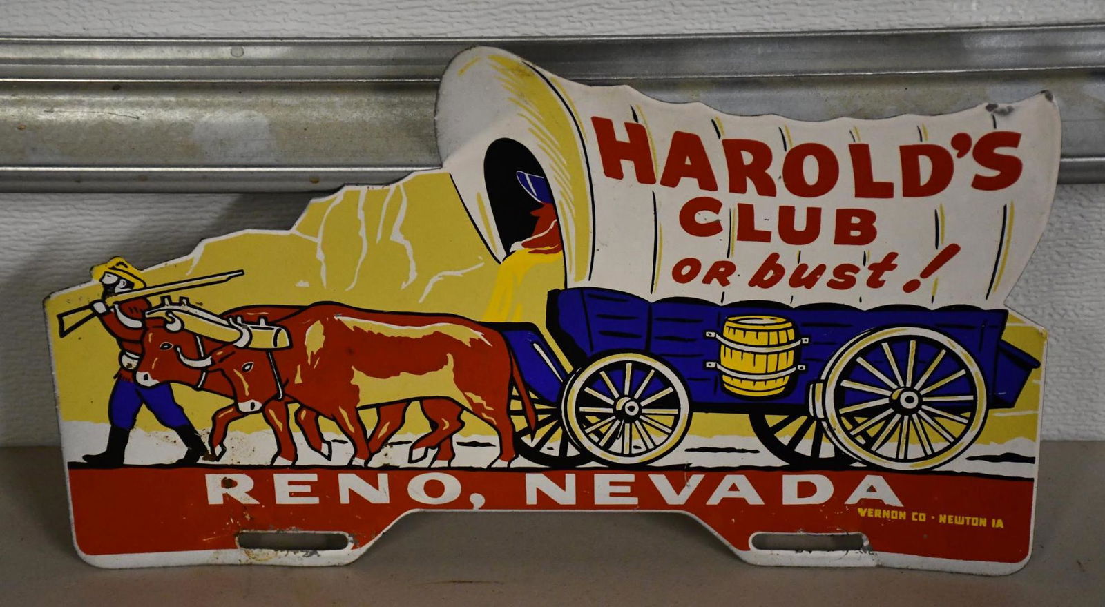 Harold's Club or bust! Reno Nevada License Plate Attachment (1 of 5)