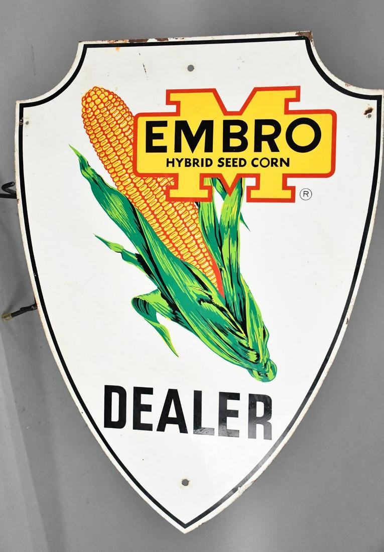 Embro Hybrid Seed Corn Dealer w/Logo Metal Sign (1 of 4)