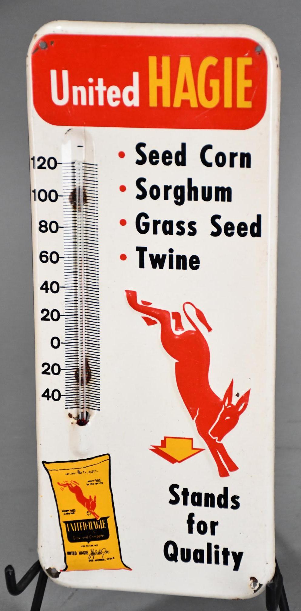 United Hagie Seeds w/Logo Metal Thermometer (1 of 5)