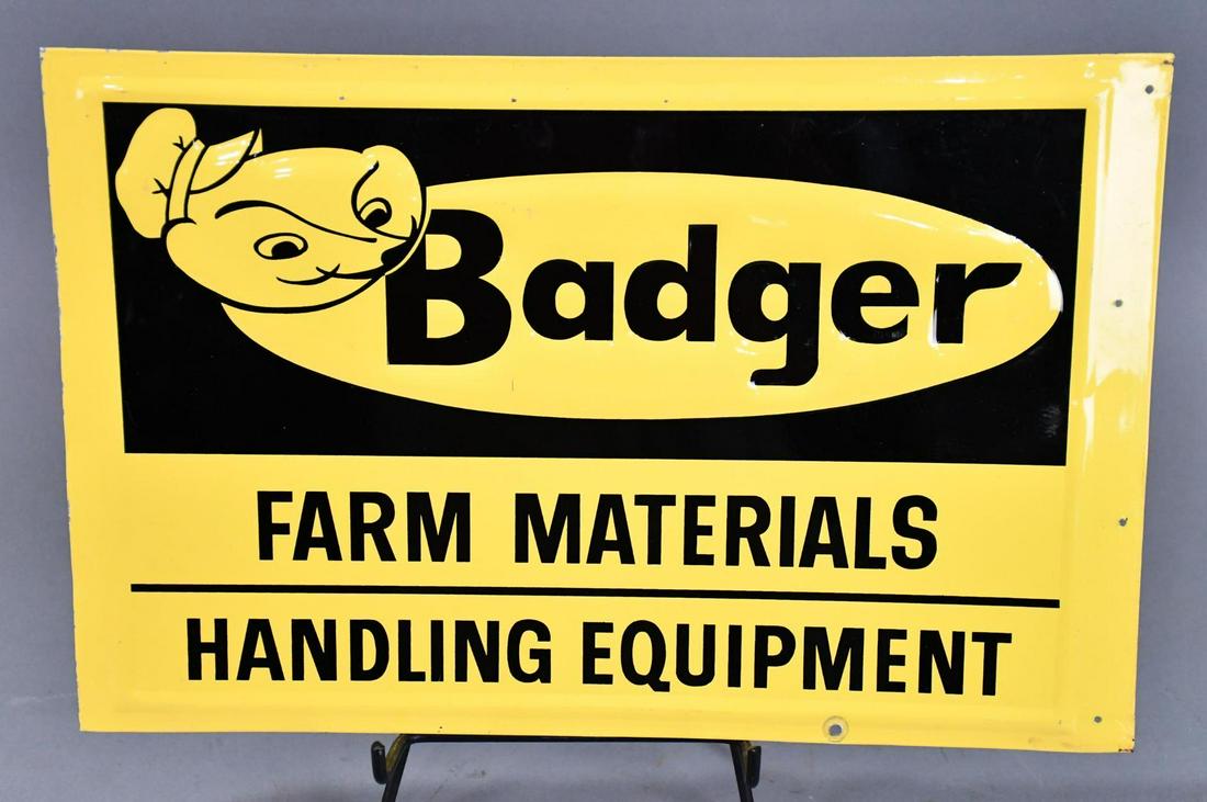 Badger Farm Materials Handling Equipment w/Logo Metal Sign (1 of 2)