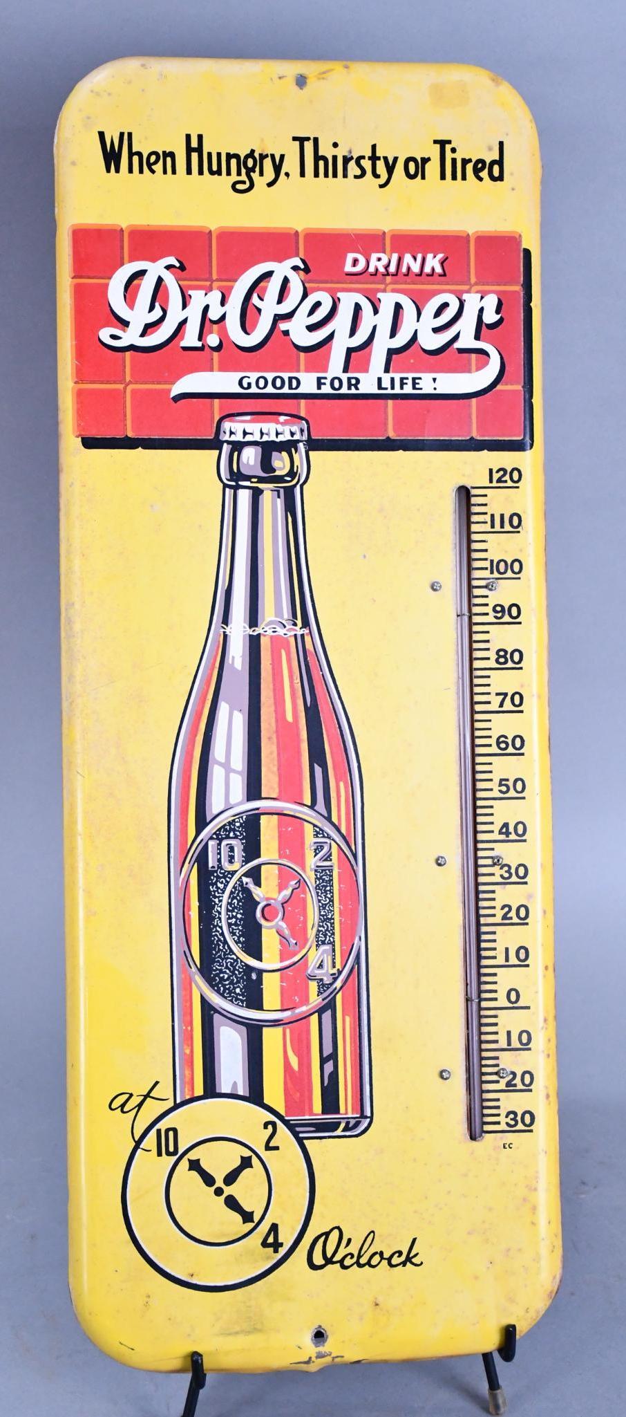 Drink Dr. Pepper "Good for Life" w/Bottle Metal Thermometer (1 of 6)