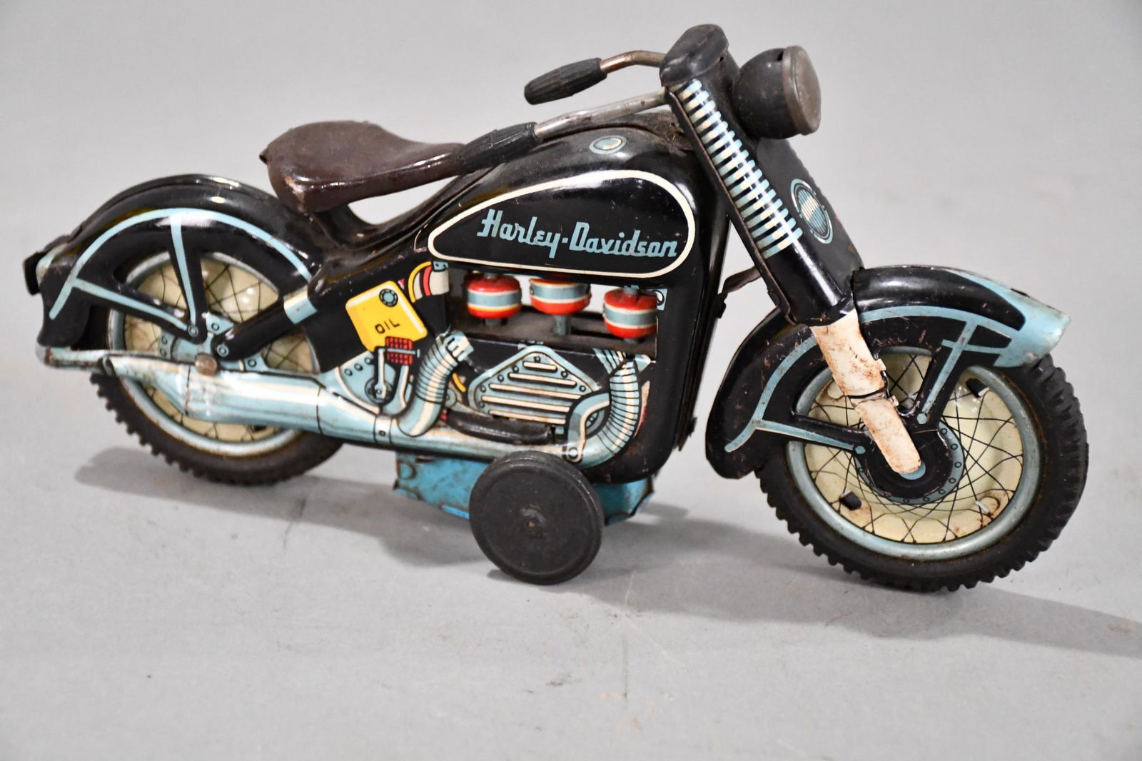Harley-Davidson Japanese Tin-Litho Friction Drive Motorcycle (1 of 7)