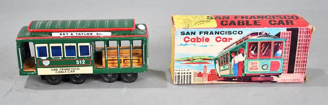 San Francisco Cable Car JapaneseTin Litho Friction Drive NIB (1 of 6)